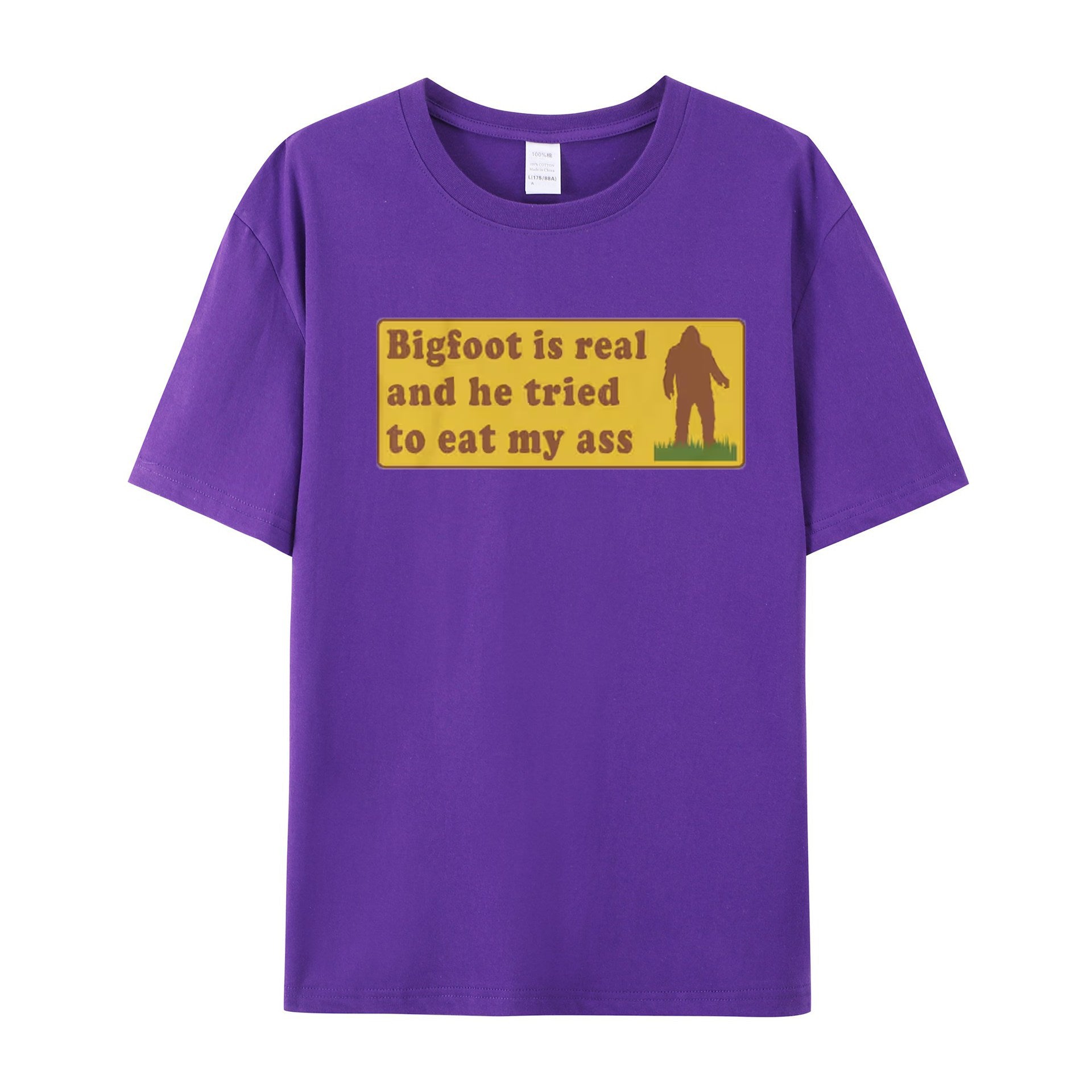 Funny Meme TShirt, Bigfoot Is Real And He Tried To Eat My Ass Funny Oddly Specific Joke Tee, Gift Shirt - Shapelys
