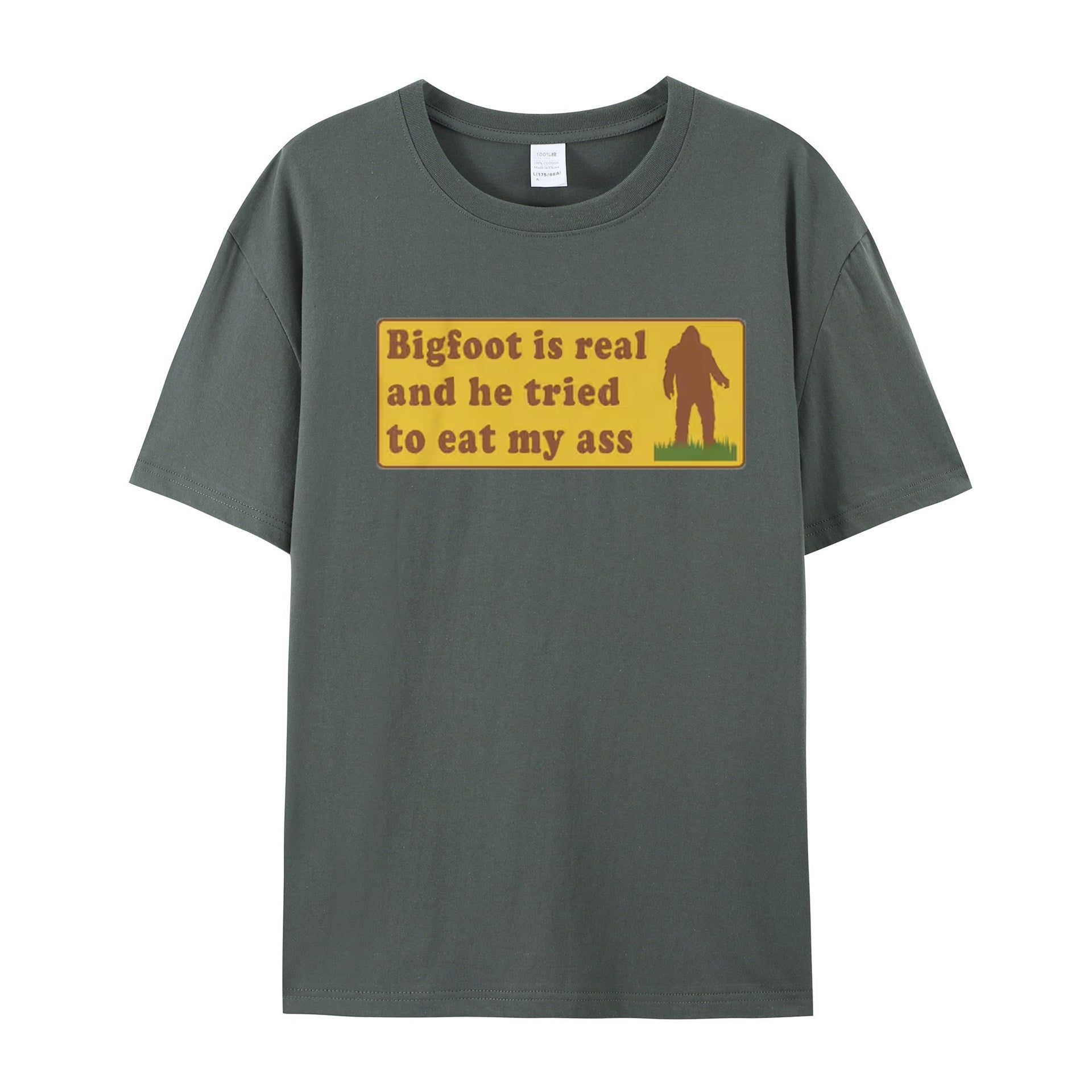 Funny Meme TShirt, Bigfoot Is Real And He Tried To Eat My Ass Funny Oddly Specific Joke Tee, Gift Shirt - Shapelys