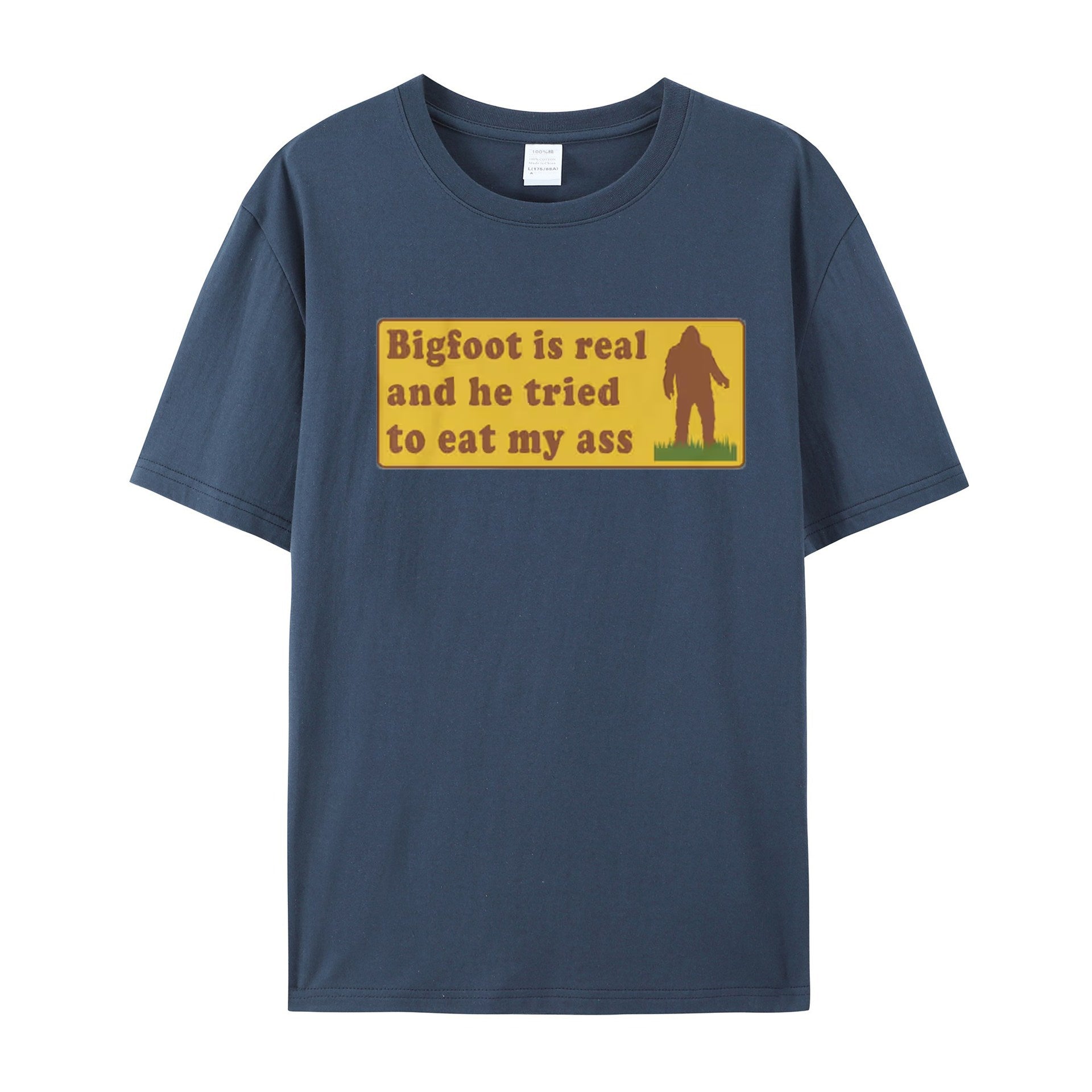 Funny Meme TShirt, Bigfoot Is Real And He Tried To Eat My Ass Funny Oddly Specific Joke Tee, Gift Shirt - Shapelys