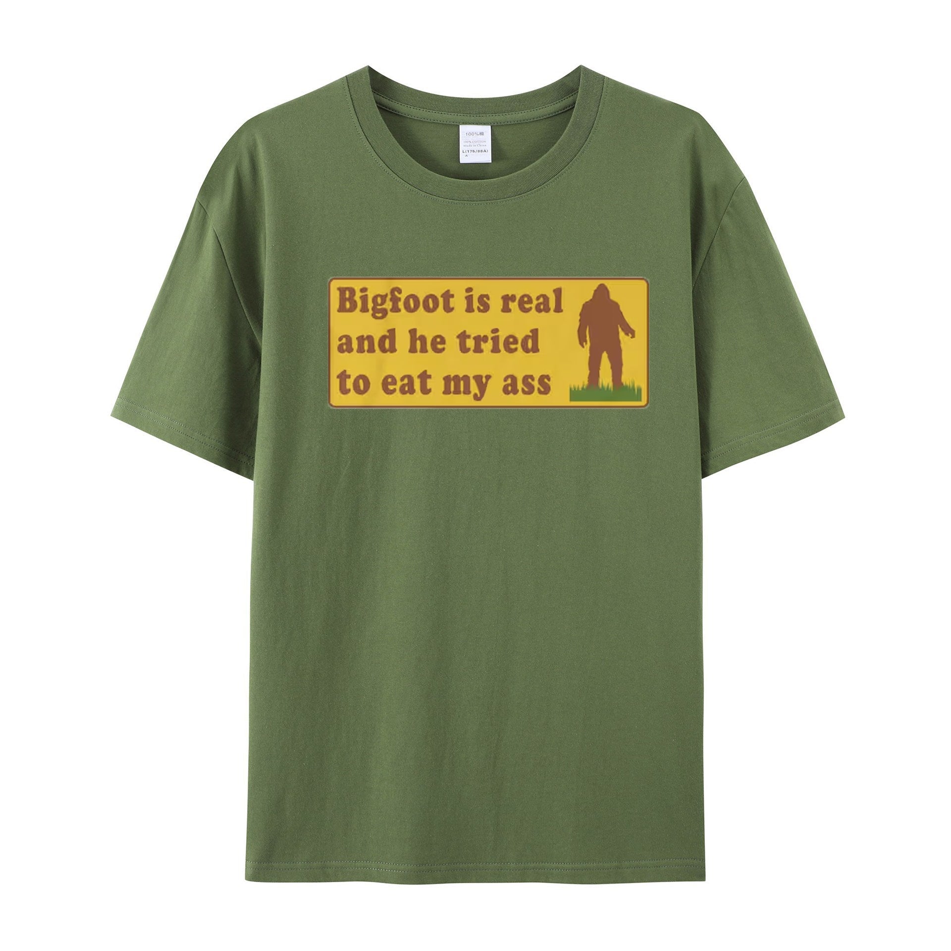 Funny Meme TShirt, Bigfoot Is Real And He Tried To Eat My Ass Funny Oddly Specific Joke Tee, Gift Shirt - Shapelys