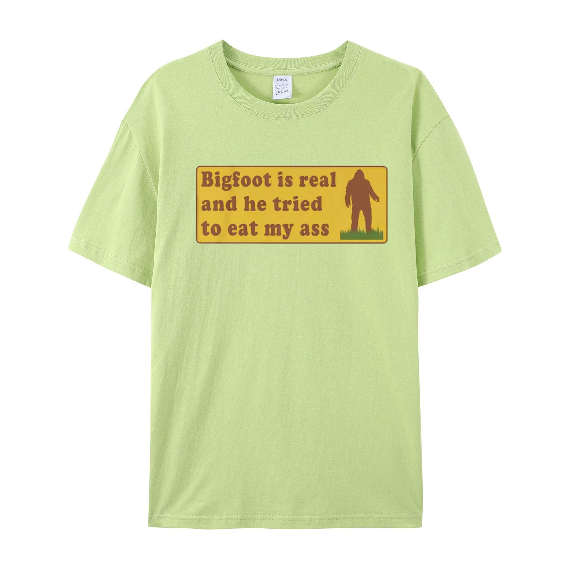Funny Meme TShirt, Bigfoot Is Real And He Tried To Eat My Ass Funny Oddly Specific Joke Tee, Gift Shirt - Shapelys