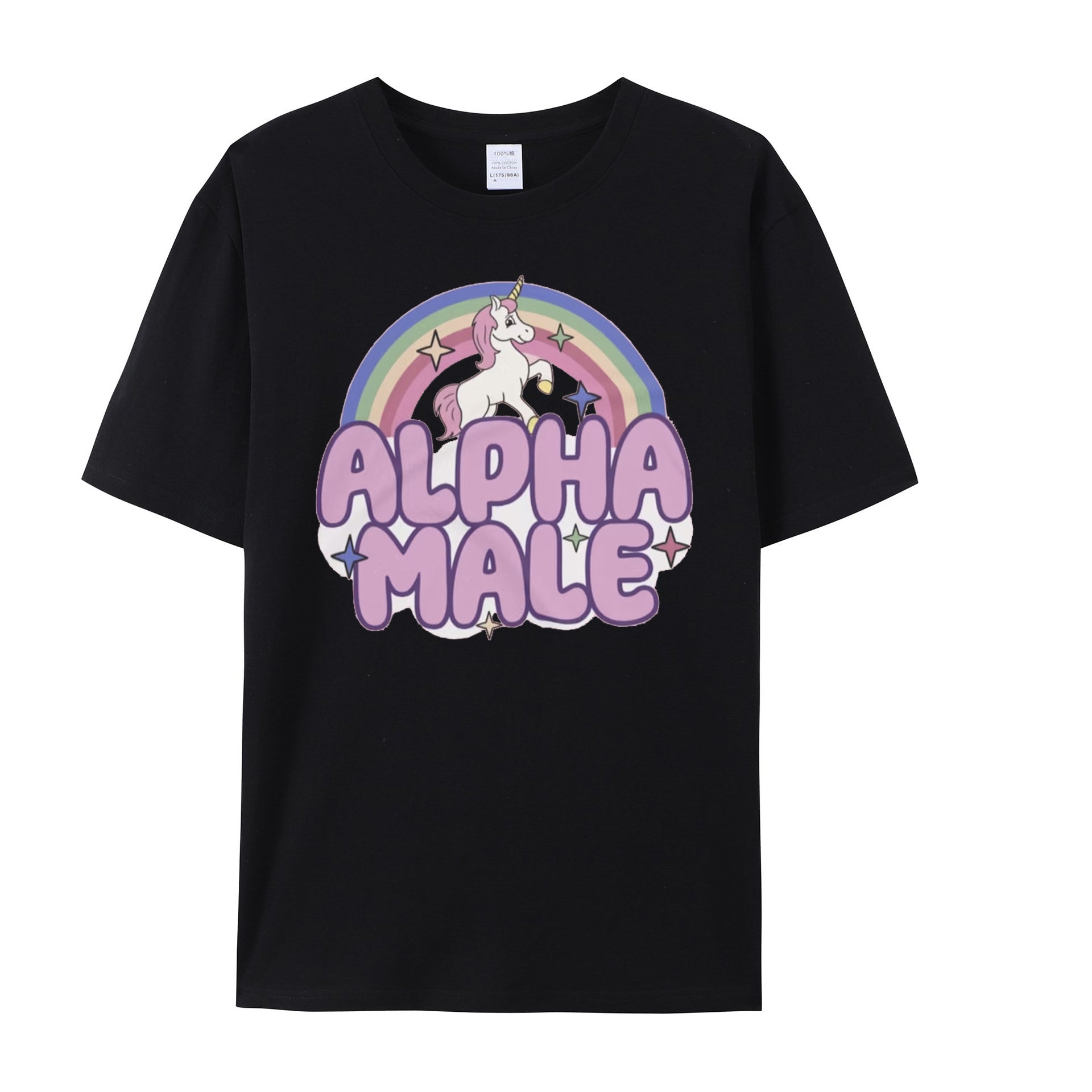 Ironic Alpha Male Unicorn Rainbow, Funny Unisex Tshirt, Funny Shirt, Funny Graphic Tee, Offensive Shirt, Weird Shirt - Shapelys