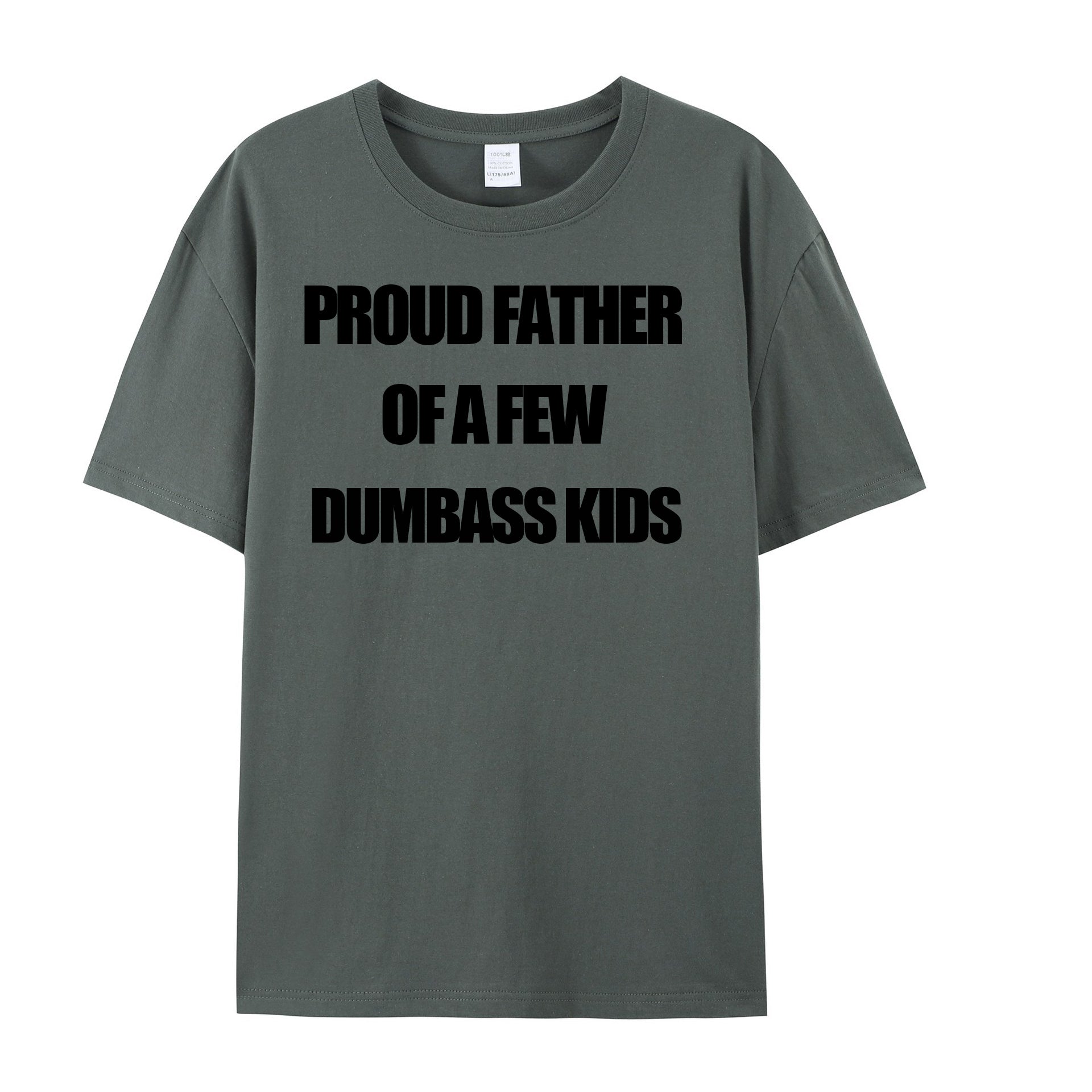 Mens Proud Father Of A Few Dumbass Kids Tshirt Funny Parenting Fathers Day Tee - Shapelys