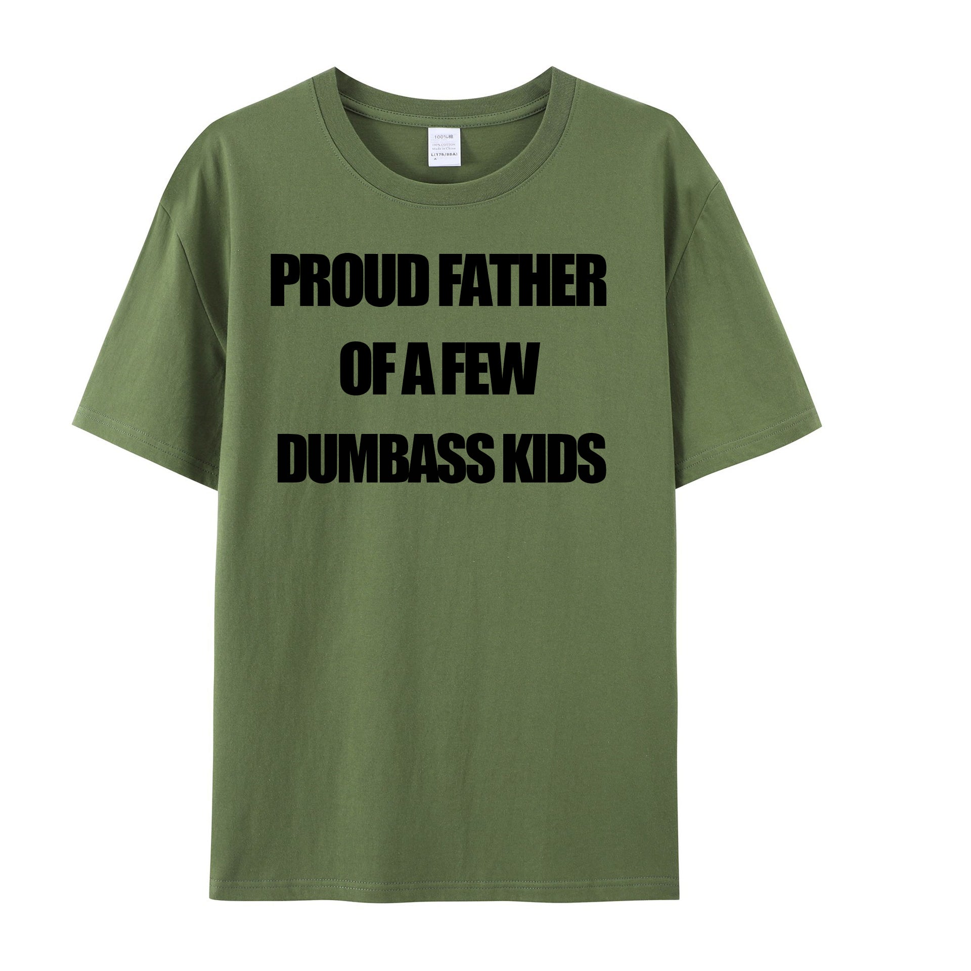 Mens Proud Father Of A Few Dumbass Kids Tshirt Funny Parenting Fathers Day Tee - Shapelys